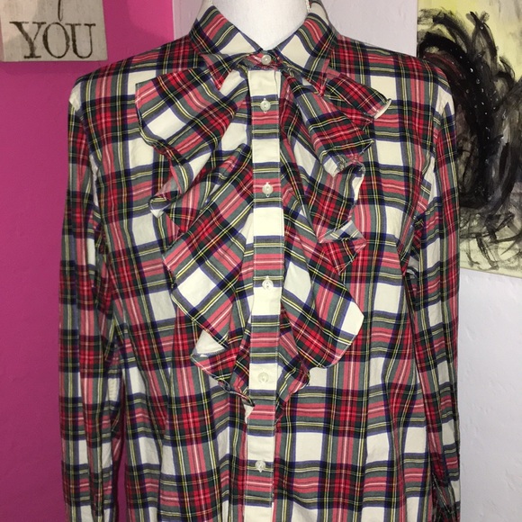 Lauren Ralph Lauren Tops - Ralph Lauren Ruffle Button Down